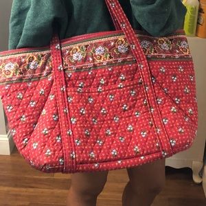 Vera Bradley vintage red Tote bad